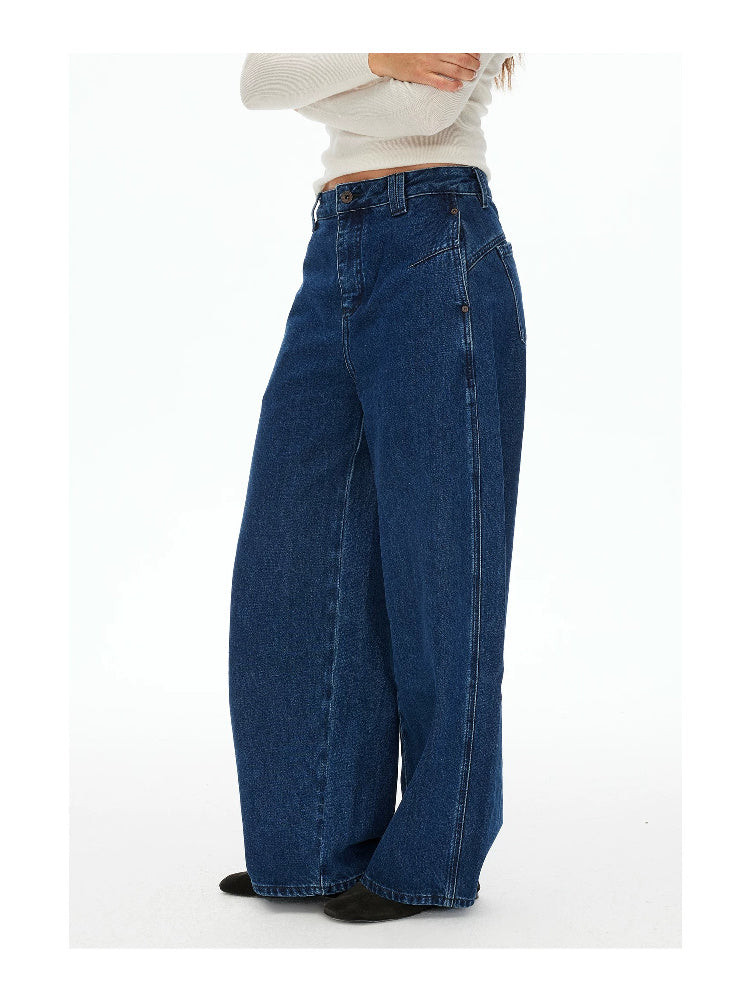 D.PERCENT Vintage-Wash Curved-Leg Jeans - view 5