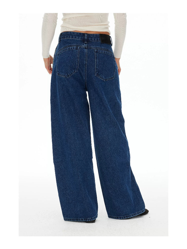 D.PERCENT Vintage-Wash Curved-Leg Jeans - view 6