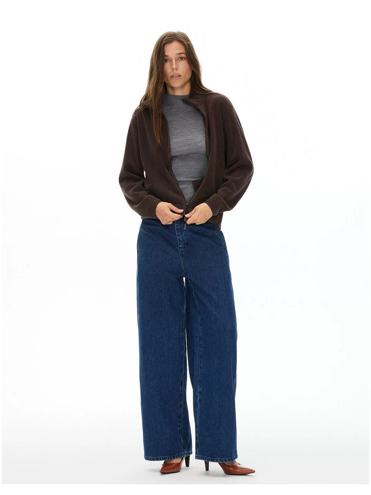D.PERCENT Vintage-Wash Curved-Leg Jeans - view 7