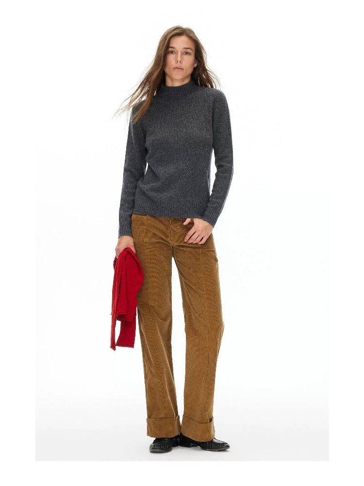 D.PERCENT Wool-Cashmere Mock-Neck Sweater - view 2