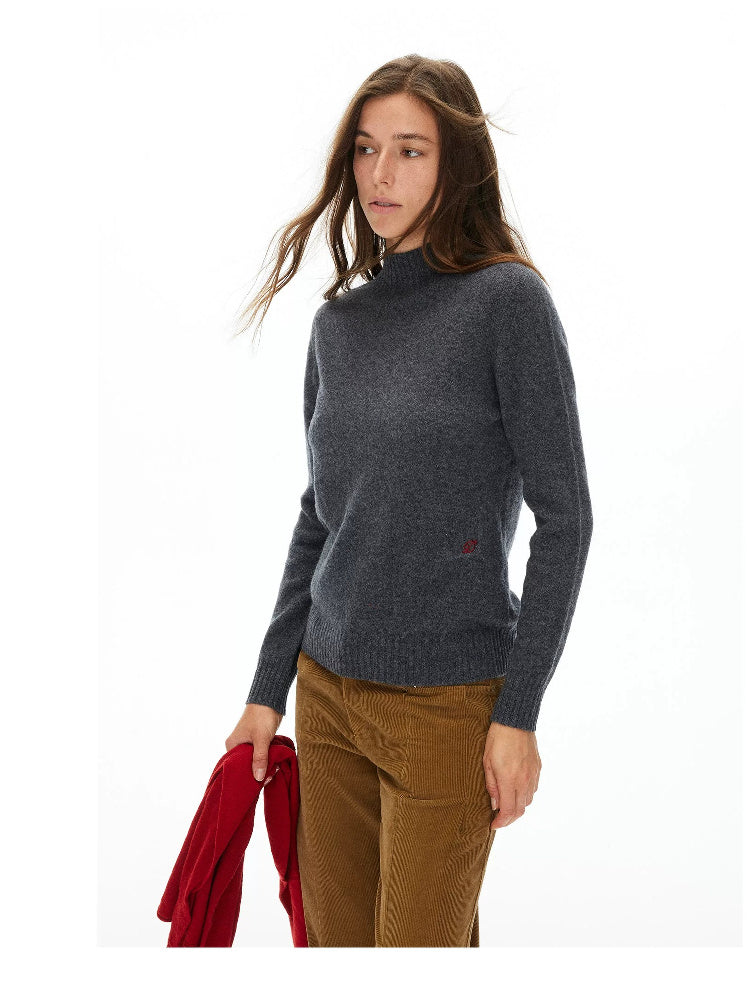 D.PERCENT Wool-Cashmere Mock-Neck Sweater - view 6