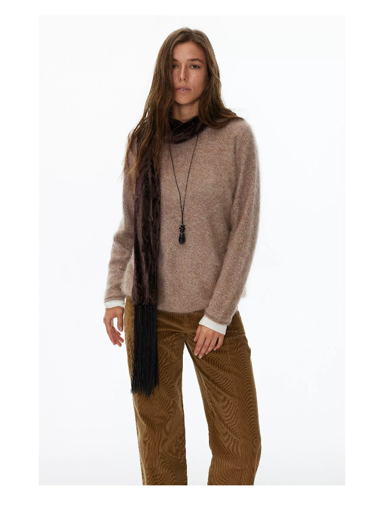 D.PERCENT Brushed Wool-Blend Sequin Sweater - view 4