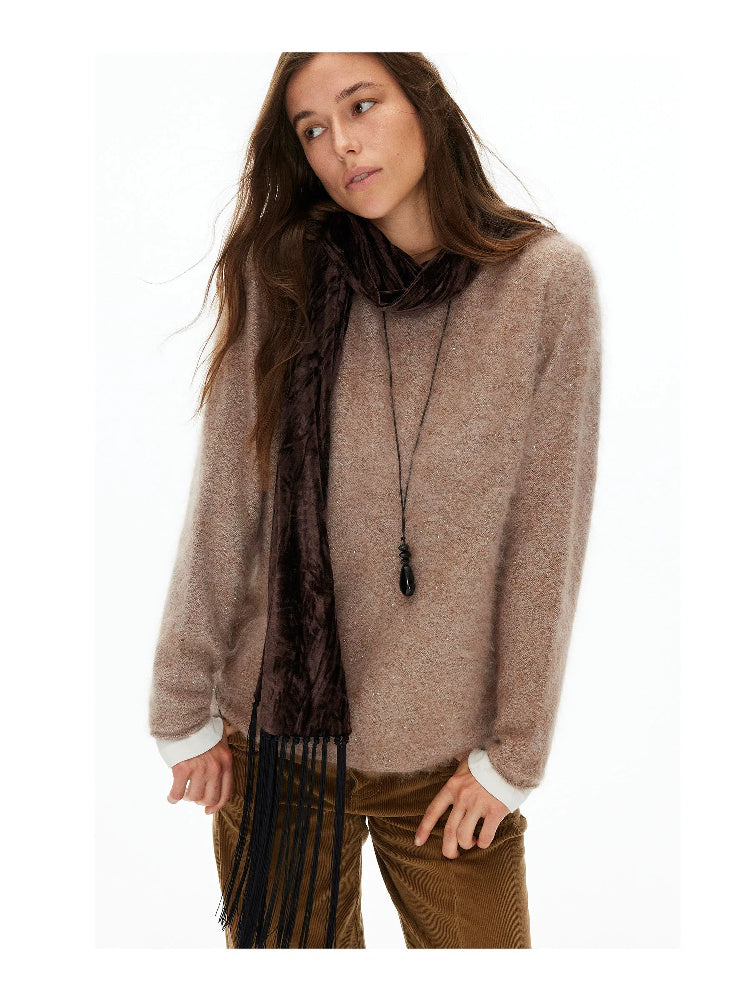 D.PERCENT Brushed Wool-Blend Sequin Sweater - view 5
