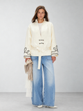 D.PERCENT Embroidered Tie-Waist Padded Jacket - view 1