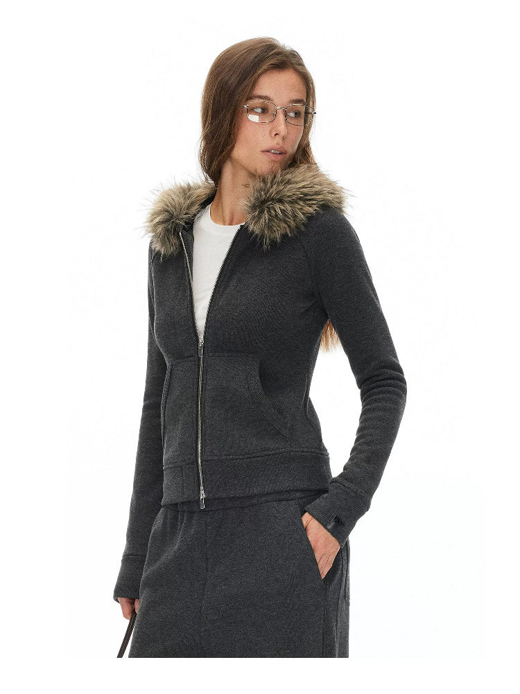 D.PERCENT Faux-Fur Collar Zip Top or Wide-Leg Pants - Separates - view 4