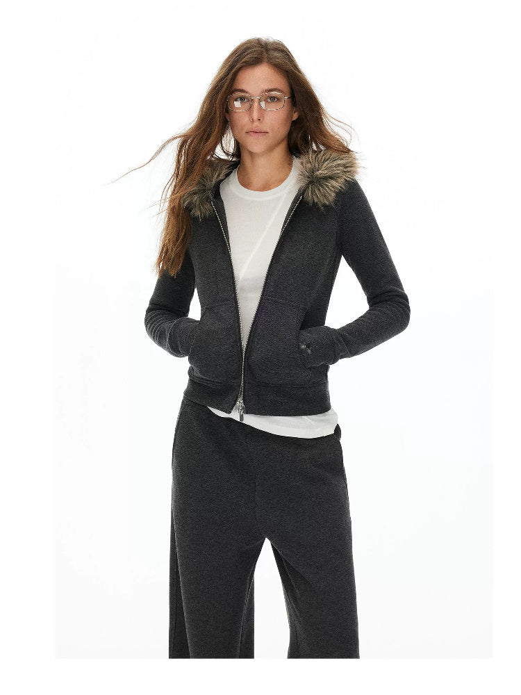 D.PERCENT Faux-Fur Collar Zip Top or Wide-Leg Pants - Separates - view 7