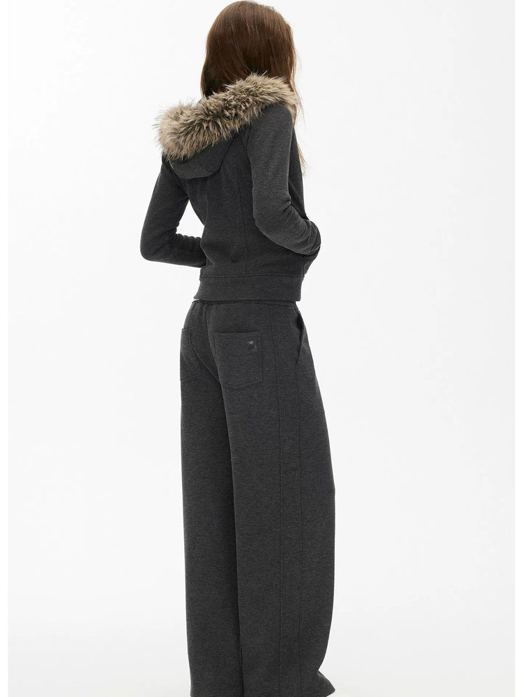 D.PERCENT Faux-Fur Collar Zip Top or Wide-Leg Pants - Separates - view 12