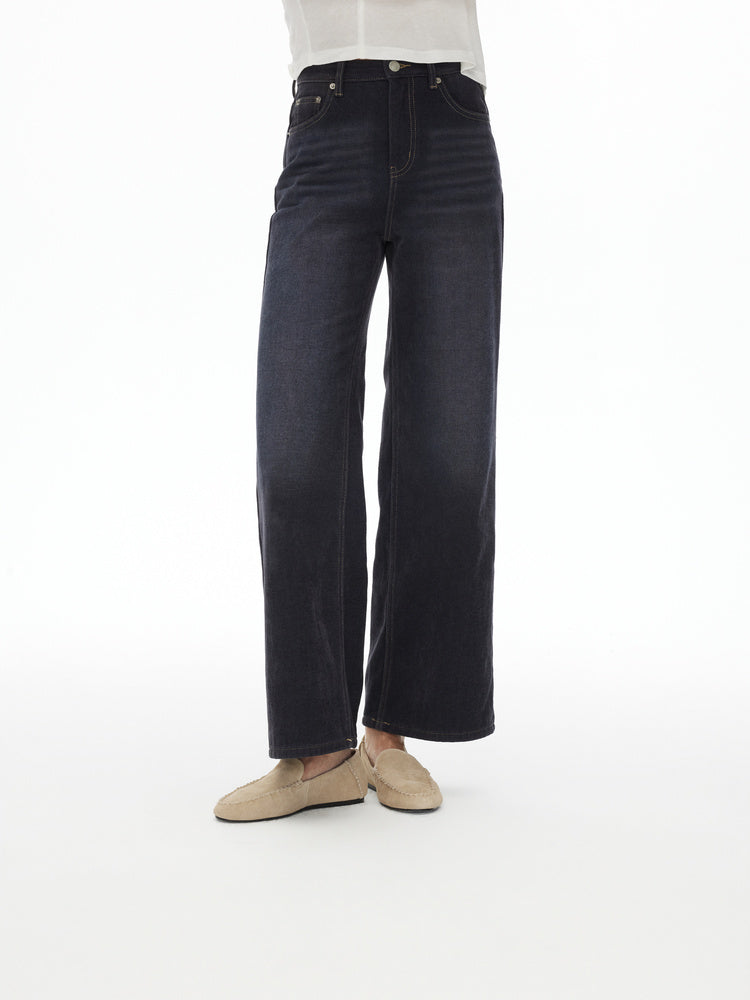 D.PERCENT Dark-Wash Wide-Leg Jeans - view 2