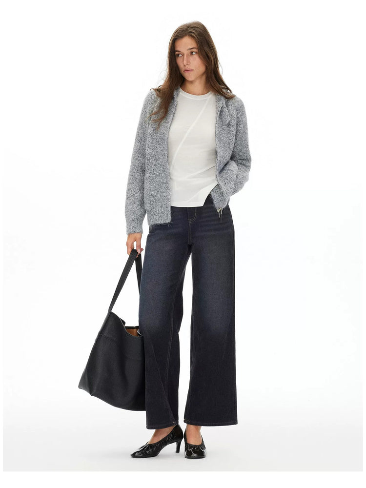 D.PERCENT Dark-Wash Wide-Leg Jeans - view 3