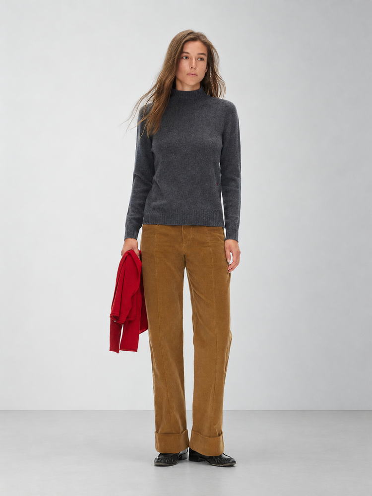 D.PERCENT Cotton Corduroy Straight-Leg Pants - view 1