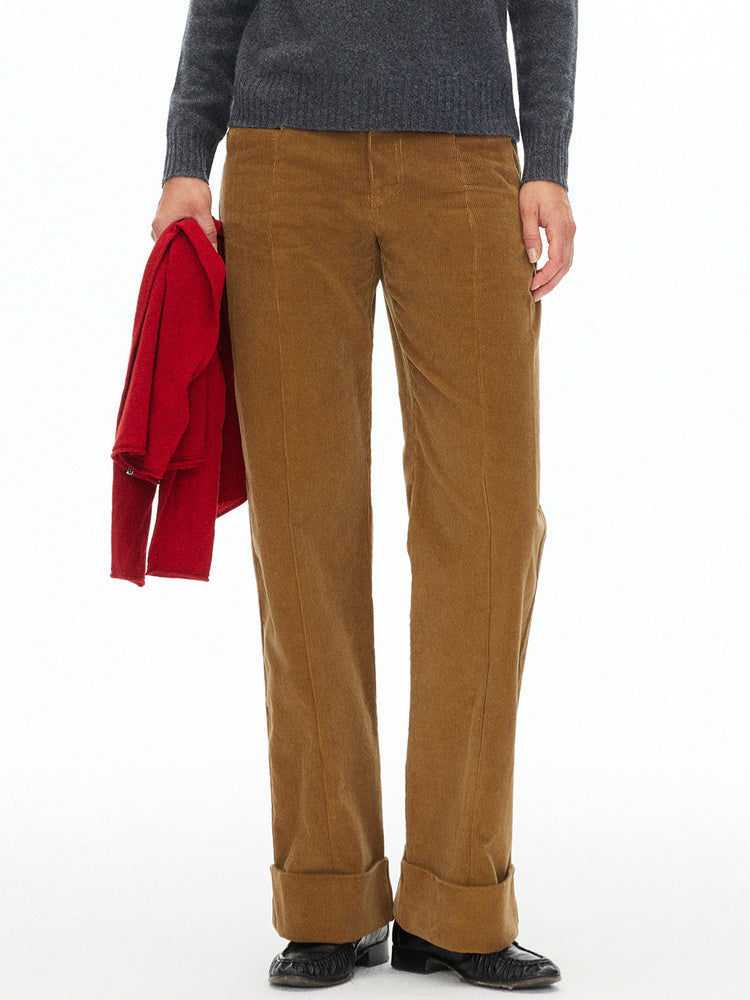 D.PERCENT Cotton Corduroy Straight-Leg Pants - view 2