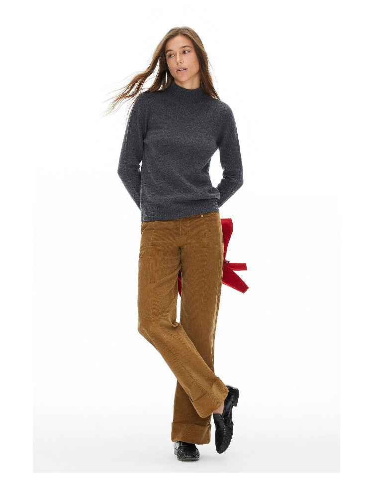 D.PERCENT Cotton Corduroy Straight-Leg Pants - view 4