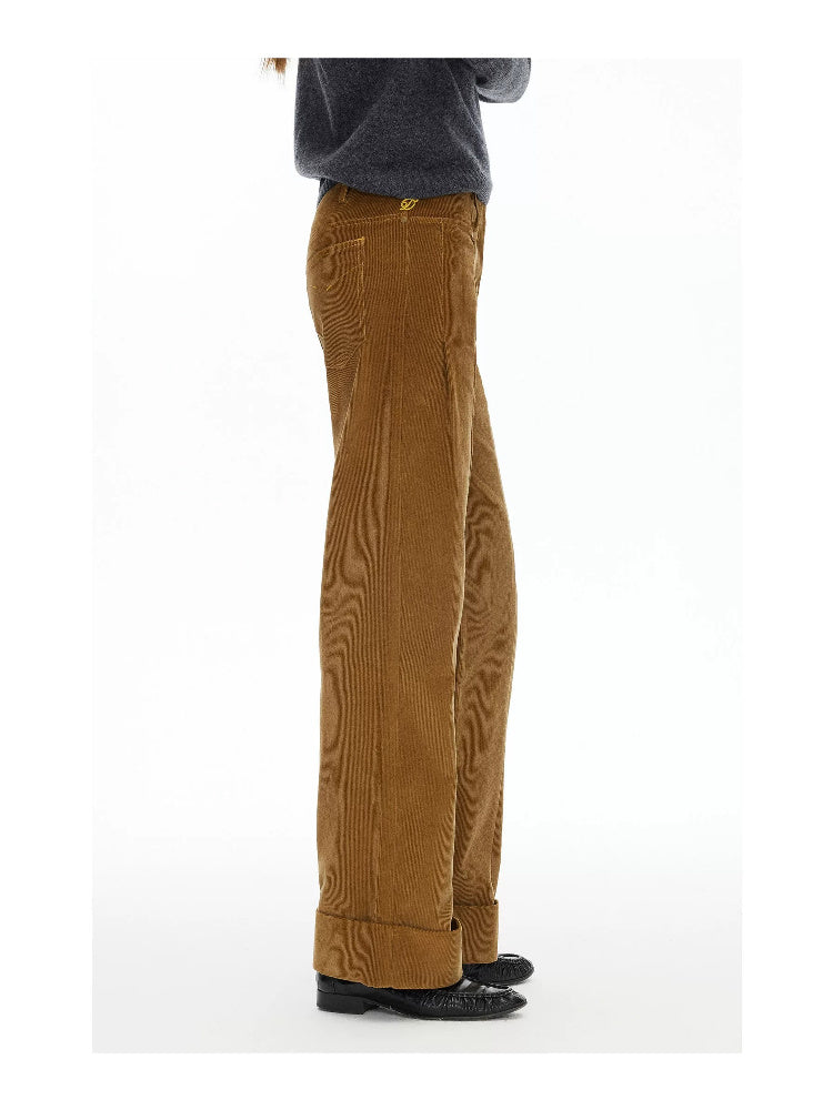 D.PERCENT Cotton Corduroy Straight-Leg Pants - view 5