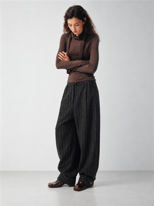 2AM POETRY Sheer Mesh Long-Sleeve Top