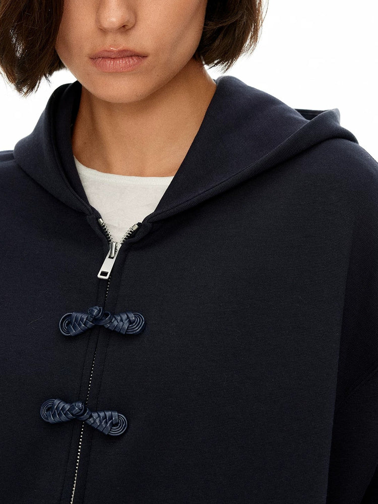 D.PERCENT Hooded Zip-Up Sweatshirt