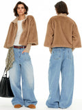 D.PERCENT Washed Wide-Leg Jeans