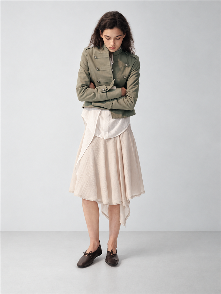 2AM POETRY Cropped Military Jacket