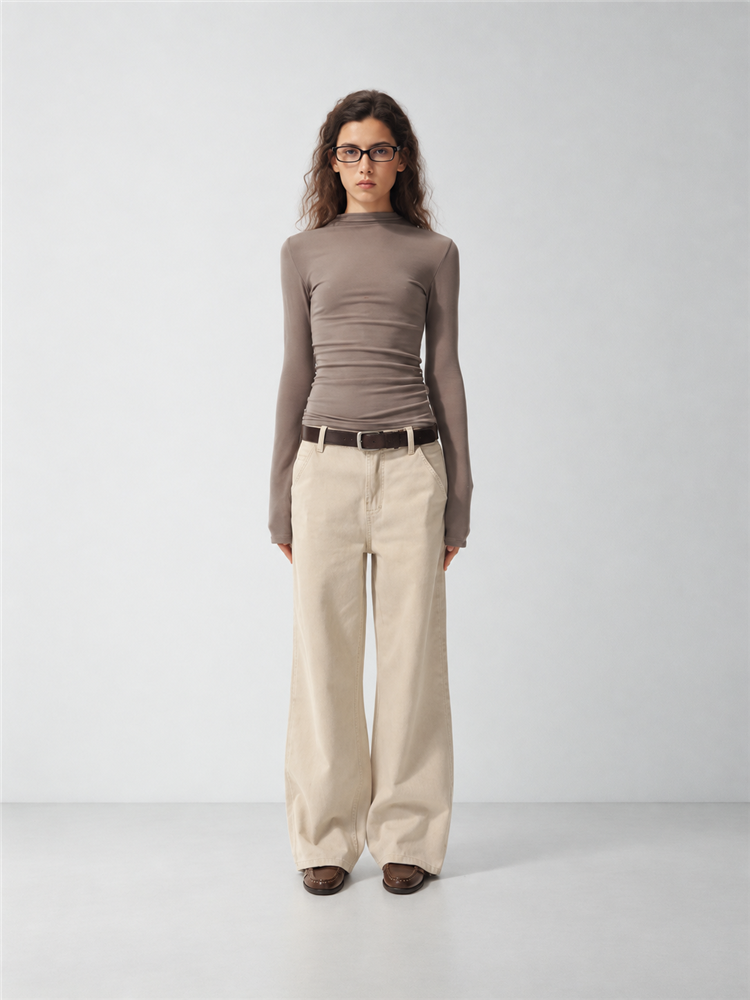 2AM POETRY Ribbed Long-Sleeve Knit Top