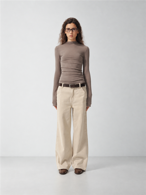 2AM POETRY Ribbed Long-Sleeve Knit Top