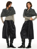 D.PERCENT Draped Knee-Length Shorts