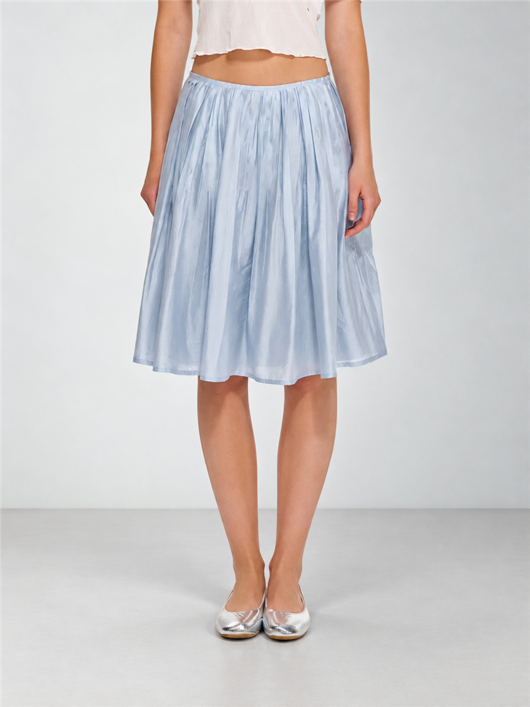 2AM POETRY Fluid Pleated Midi Skirt