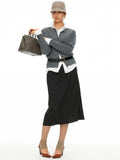 D.PERCENT Fine-Knit Button Cardigan