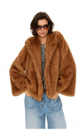 D.PERCENT Faux Fur Hooded Jacket