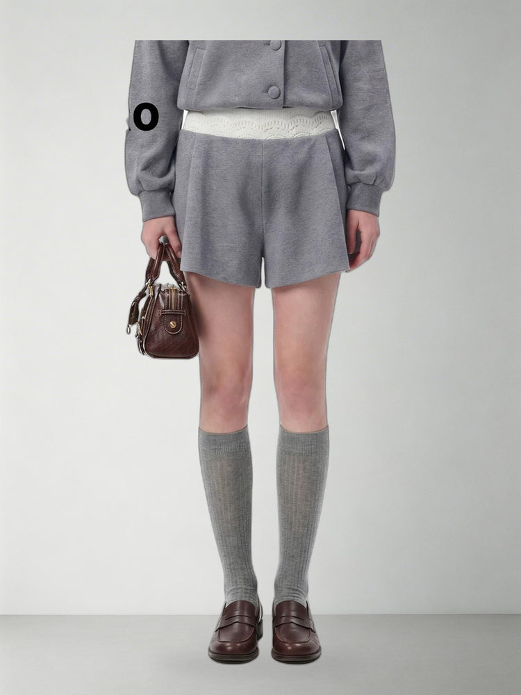 SHROENRO Double-Layer Ruffle Shorts