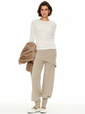 D.PERCENT Layered Knit Pants with Leg Warmers