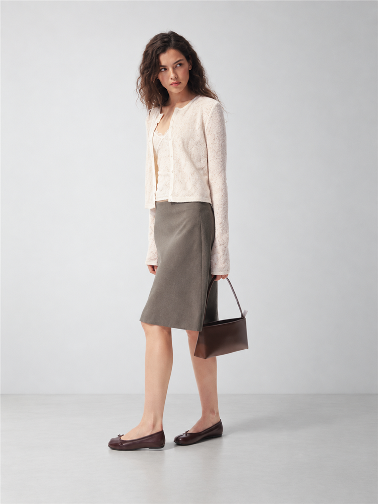 2AM POETRY Deep V-Neck Fine-Knit Top