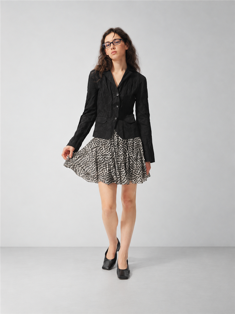 2AM POETRY Textured Double-Breasted Blazer
