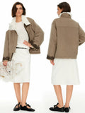D.PERCENT Faux-Fur Trimmed Jacket