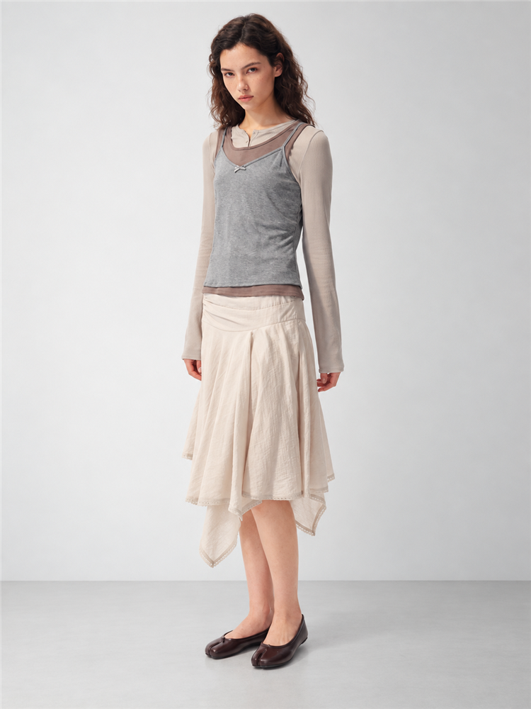 2AM POETRY Layered Lace-Trim Camisole Top