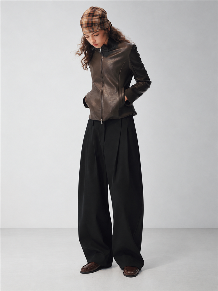 2AM POETRY Sheer Drape Long-Sleeve Top