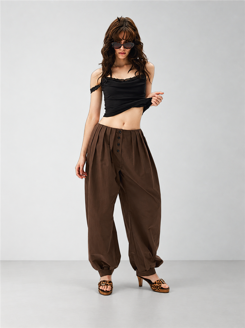 2AM POETRY Adjustable Drapey Bell-Bottom Pants