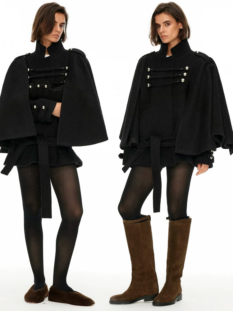 D.PERCENT Military Cape Jacket