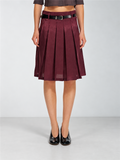 2AM POETRY Belted Pleated Midi Skirt