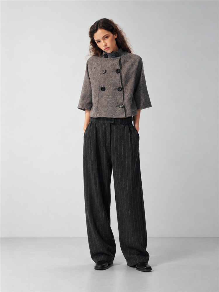 2AM POETRY Cropped Double-Breasted Jacket