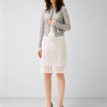2AM POETRY French Floral Print Straight-Leg Skirt