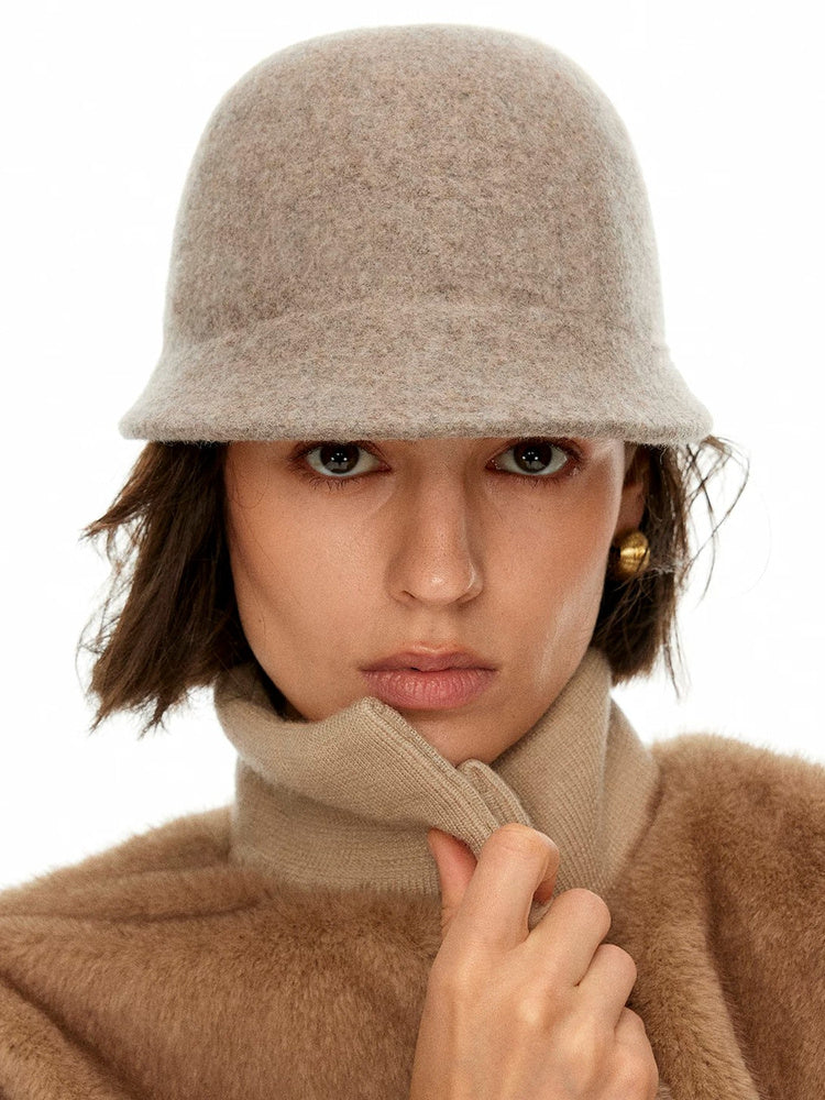 D.PERCENT Skull-Detail Wool Cloche Hat