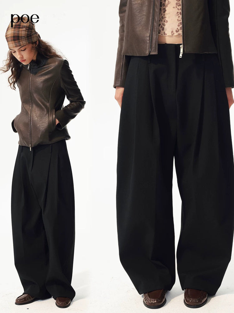 2AM POETRY Sheer Drape Long-Sleeve Top
