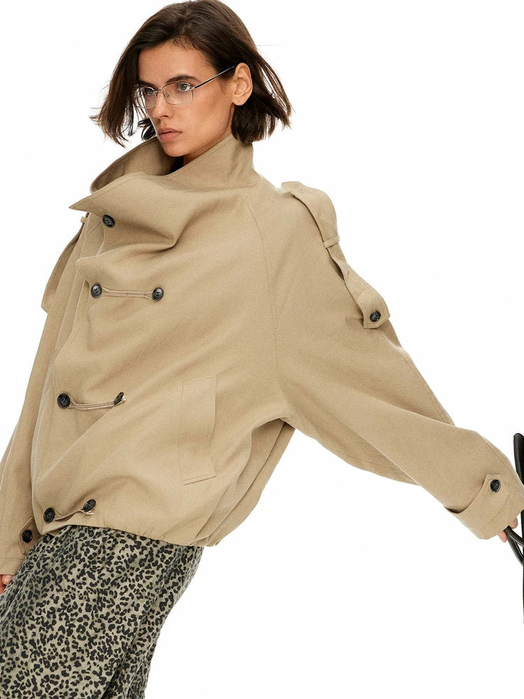D.PERCENT Asymmetric Double-Breasted Jacket