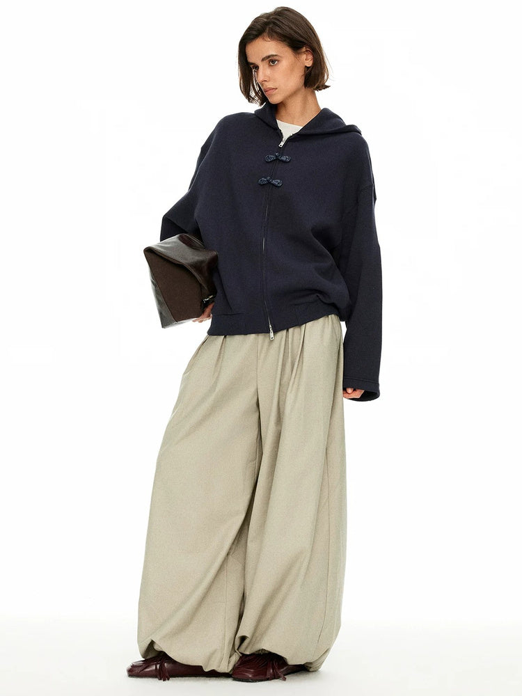 D.PERCENT Hooded Zip-Up Sweatshirt