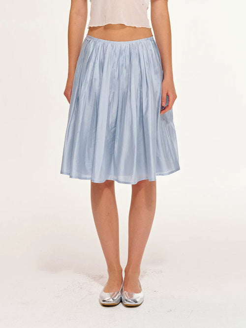 2AM POETRY Fluid Pleated Midi Skirt
