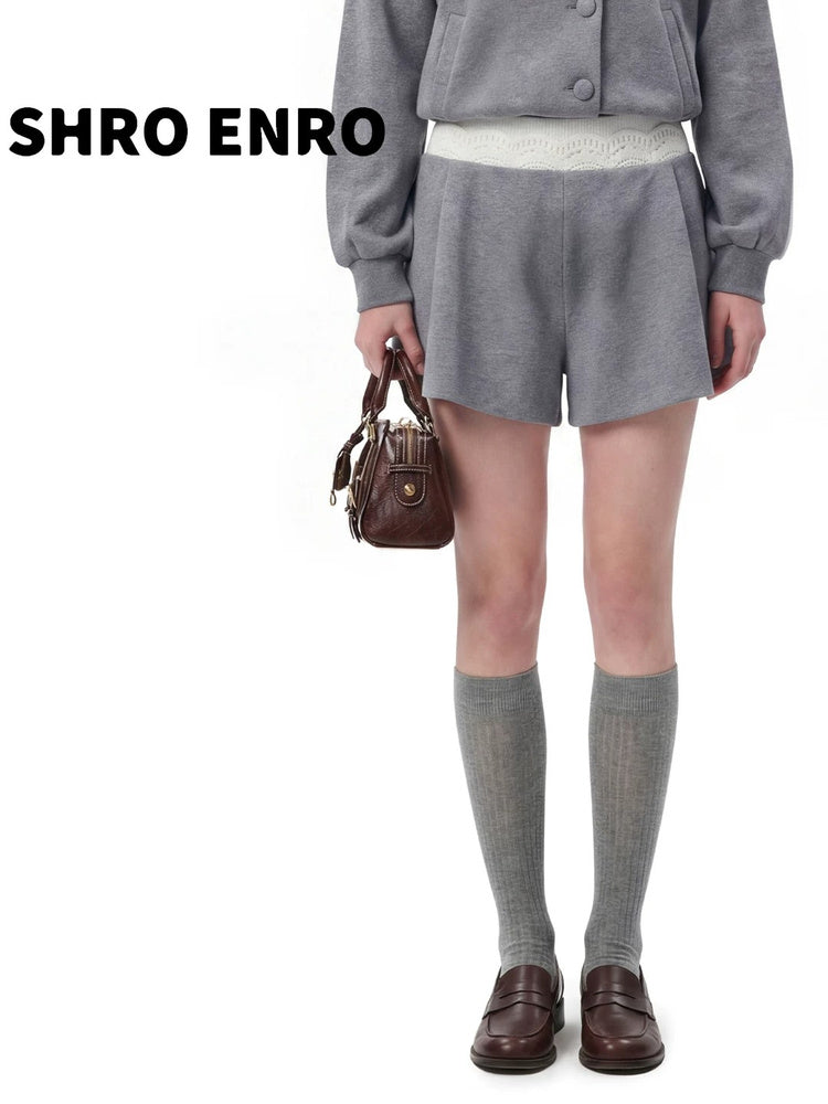 SHROENRO Double-Layer Ruffle Shorts