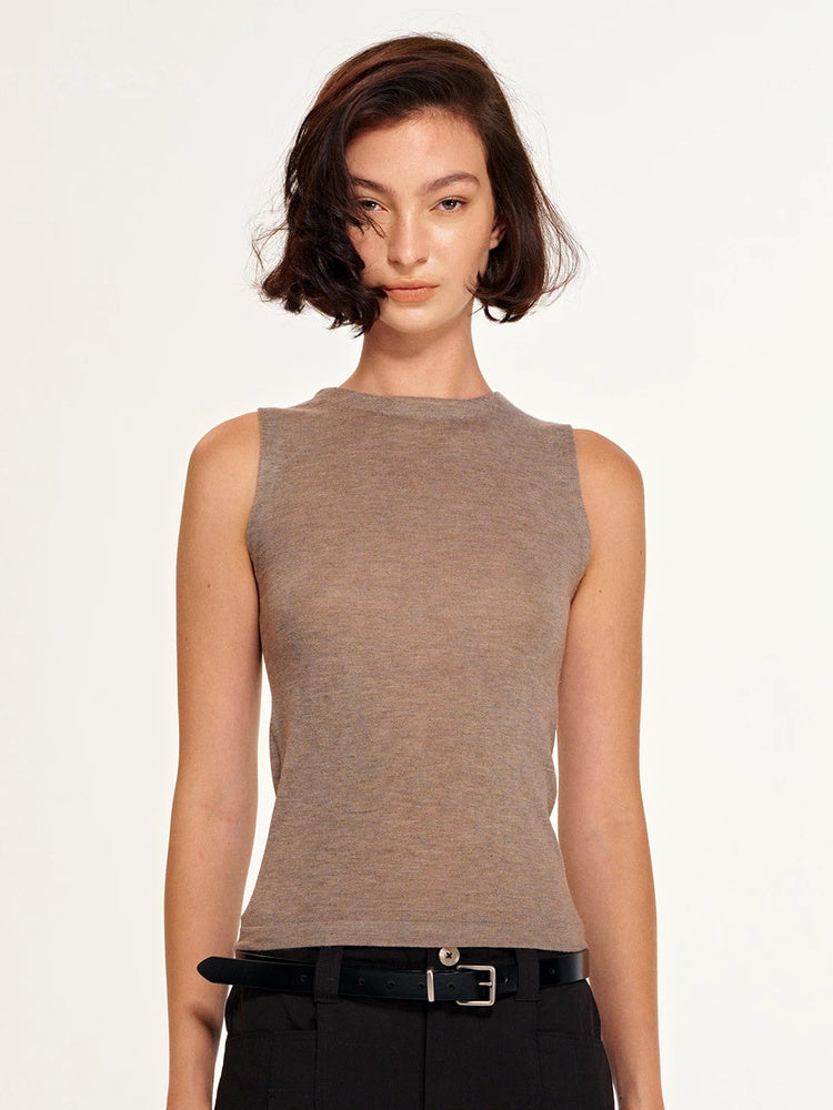 2AM POETRY Textured Sleeveless Knit Tank
