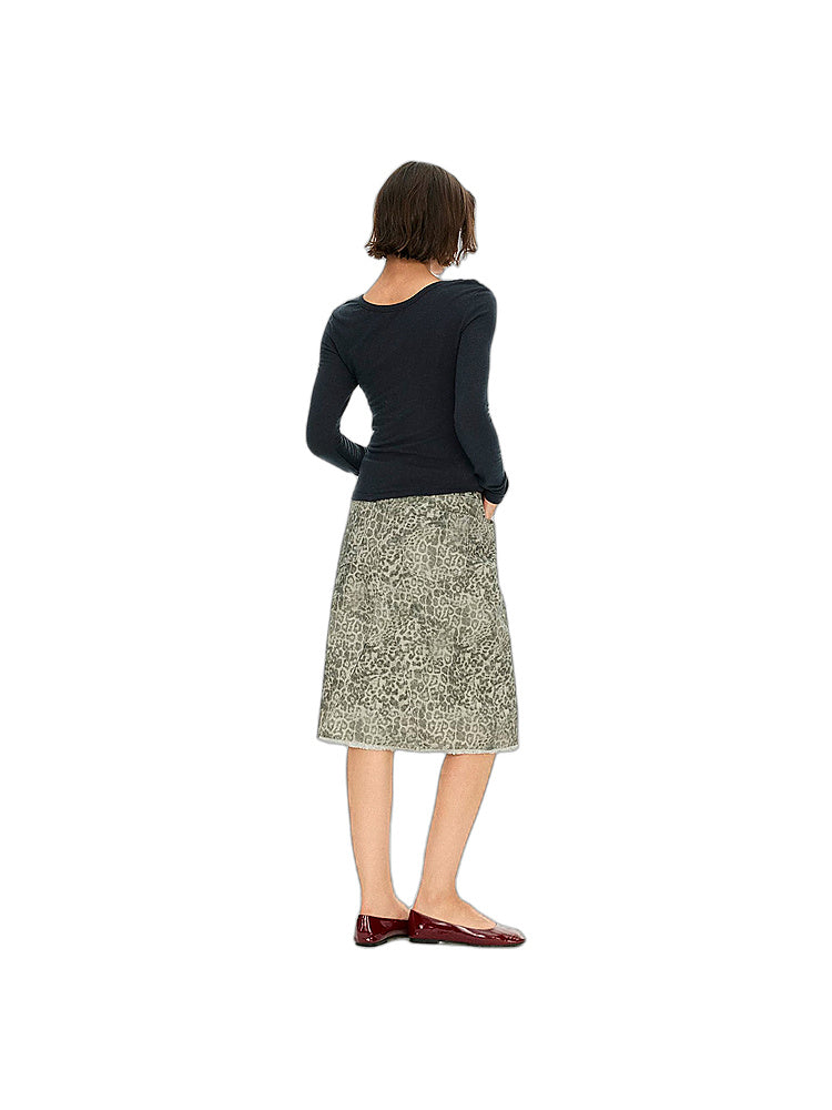 D.PERCENT Asymmetric Henley Long-Sleeve Top