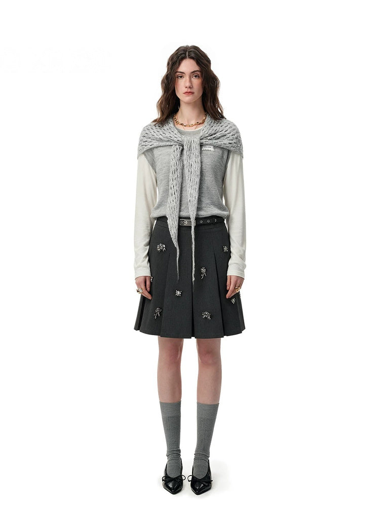SHROENRO Layered Knit Three-Piece Set