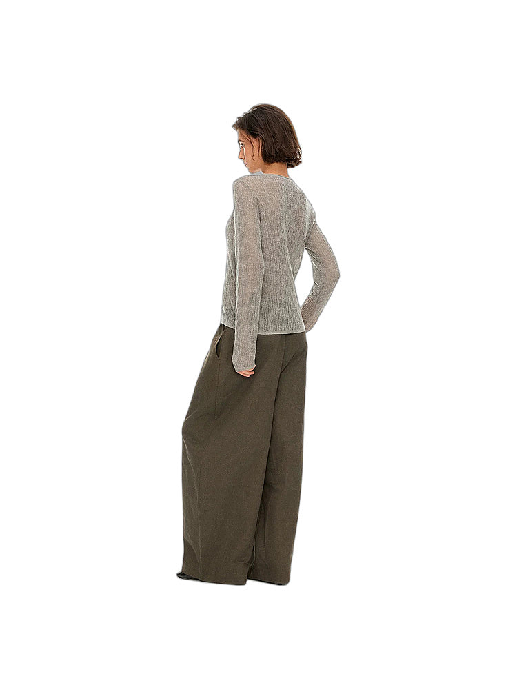D.PERCENT Relaxed Wide-Leg Pants