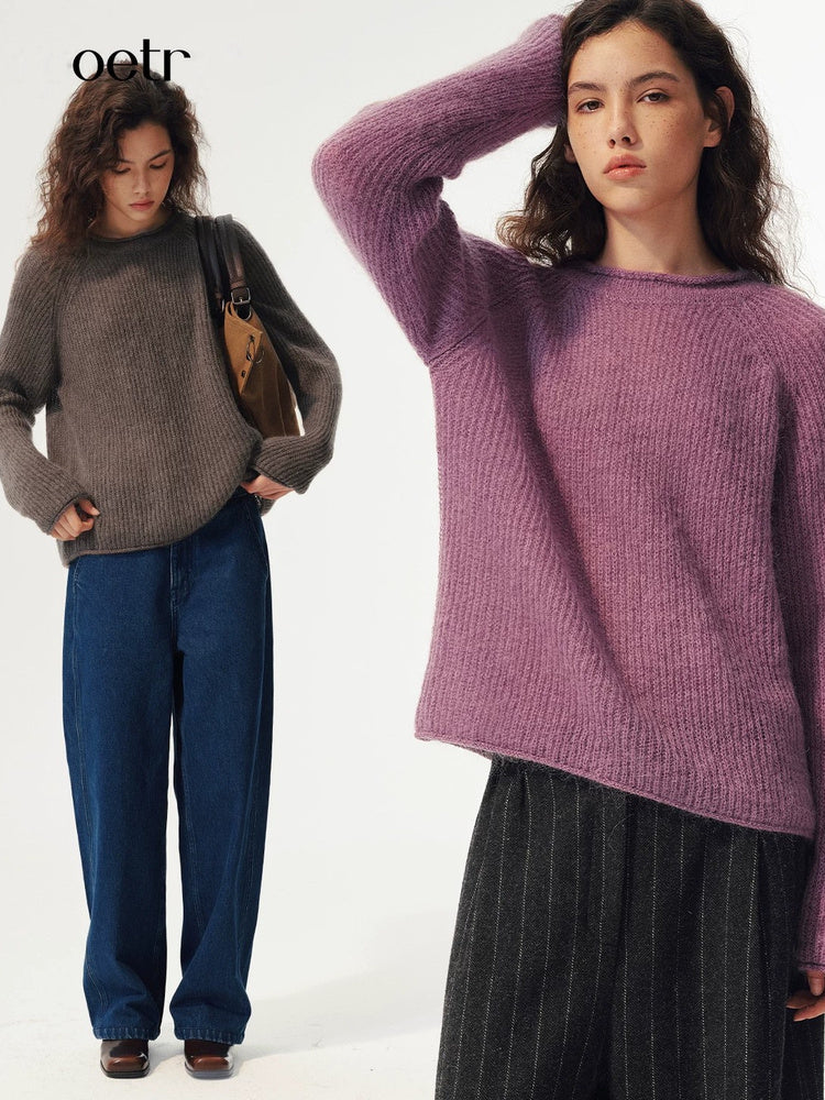 2AM POETRY Fine-Knit Funnel-Neck Pullover